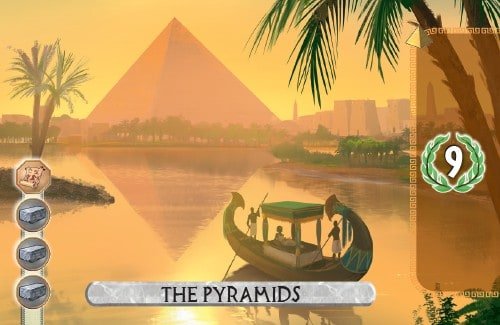 The Pyramids Card from 7 Wonders Duel scores 9 vp.