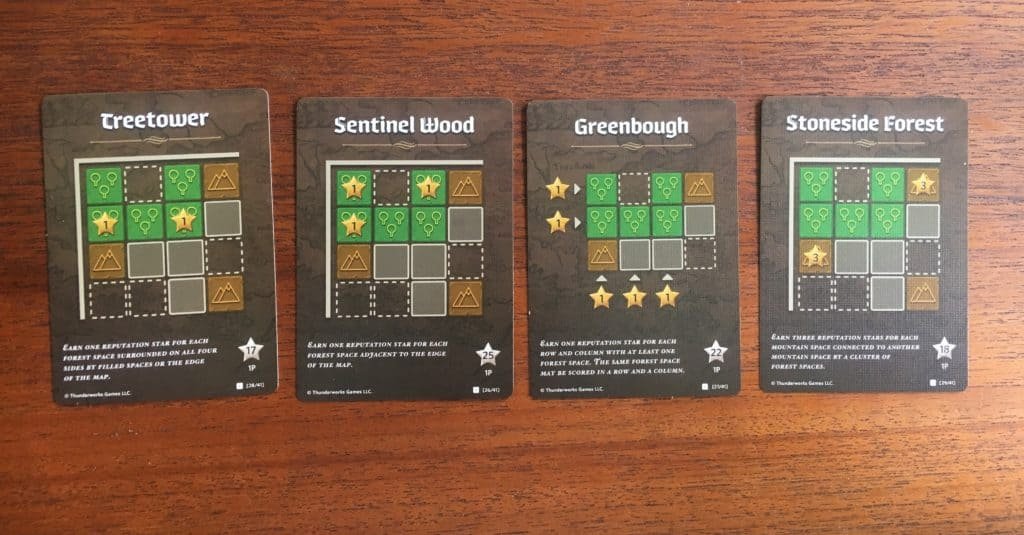 Cartographers Forest Green Score Cards